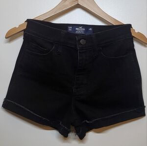 Hollister Black Stretchy Denim Shorts